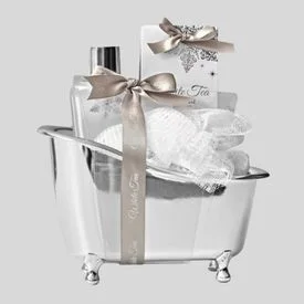 Gjafasett silfur baðkar